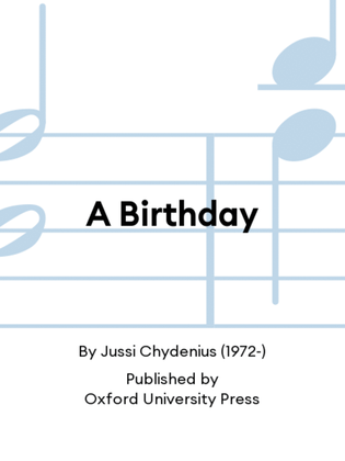 Book cover for A Birthday