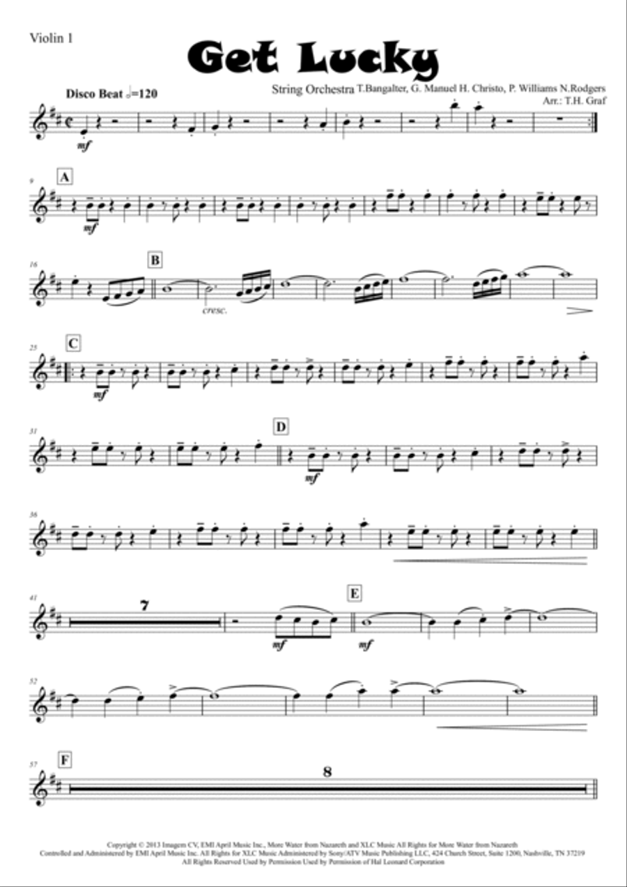 Get Lucky String Orchestra scores gallery preview page 6