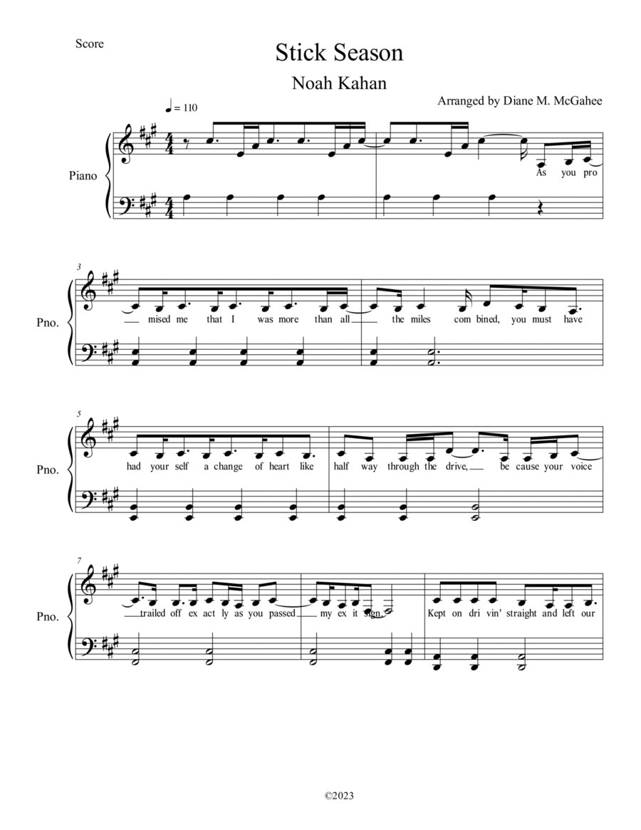 Stick Season Voice scores gallery preview page 1
