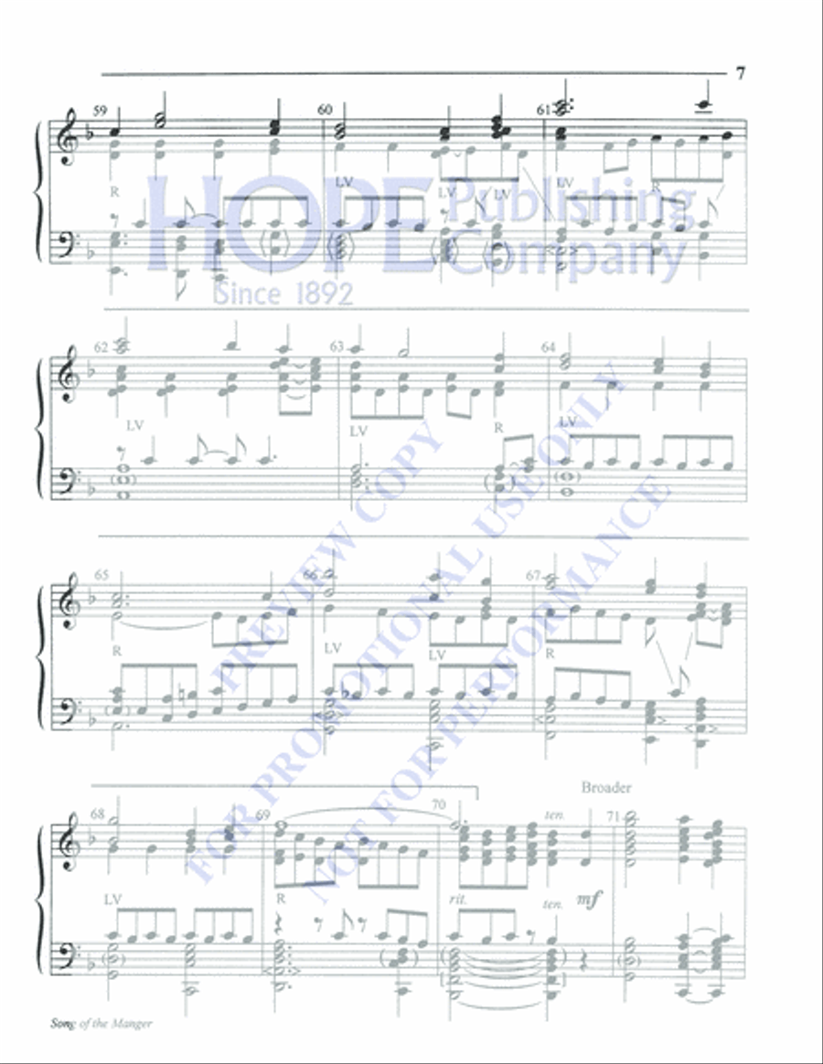 Song of the Manger Song of the Manger 5-Octaves scores gallery preview page 7