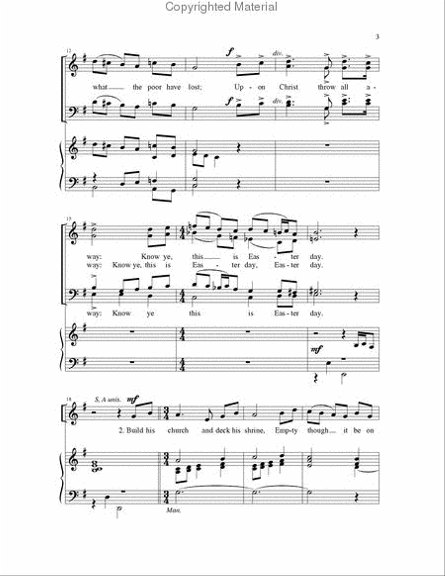Let in Joy This Easter Day 4-Part scores gallery preview page 3