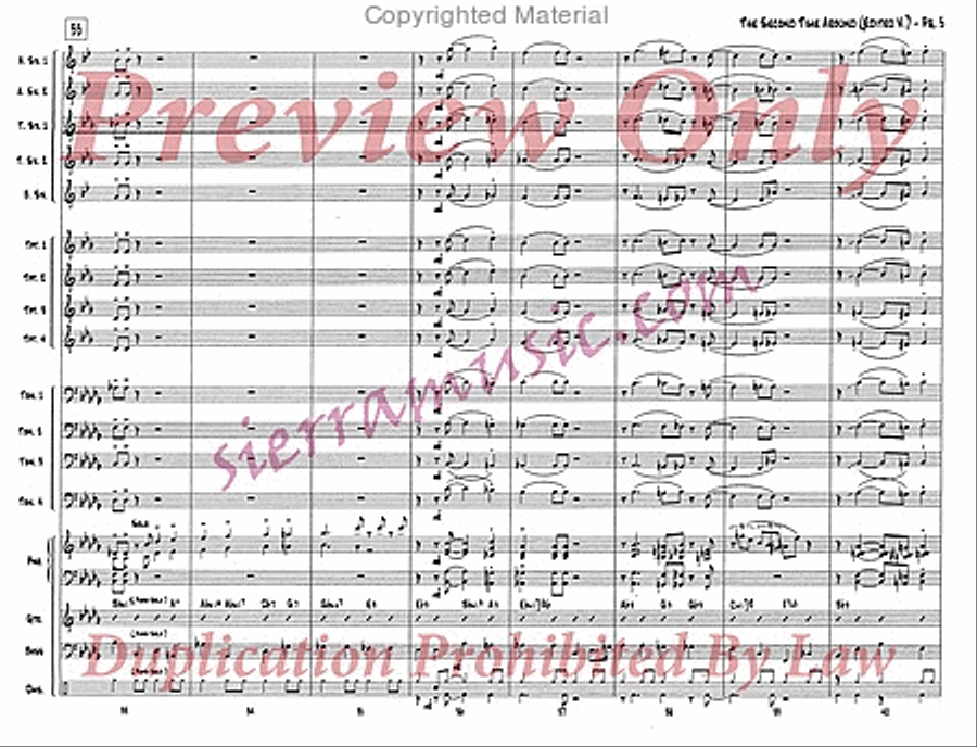 The Second Time Around (Edited) Jazz Ensemble scores gallery preview page 6