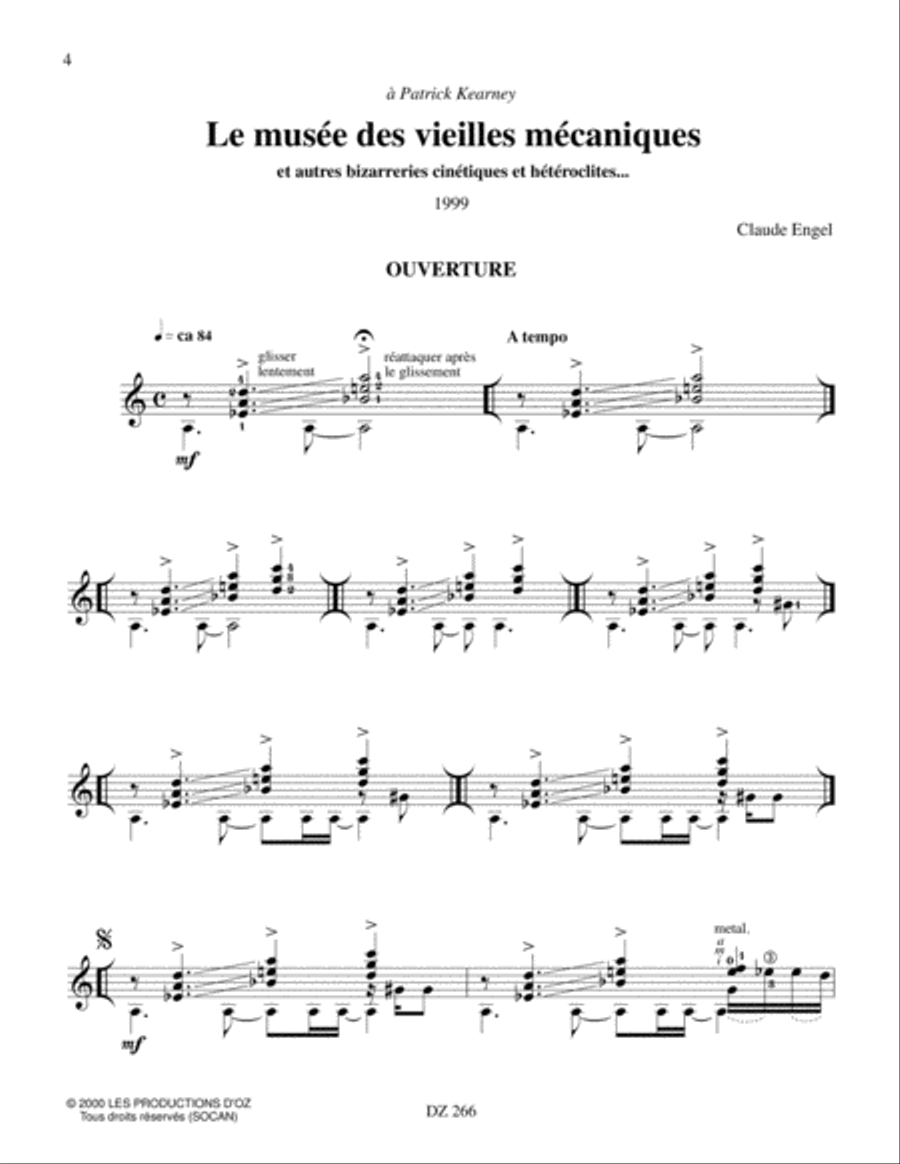 Le musée des vieilles mécaniques Classical Guitar scores gallery preview page 4