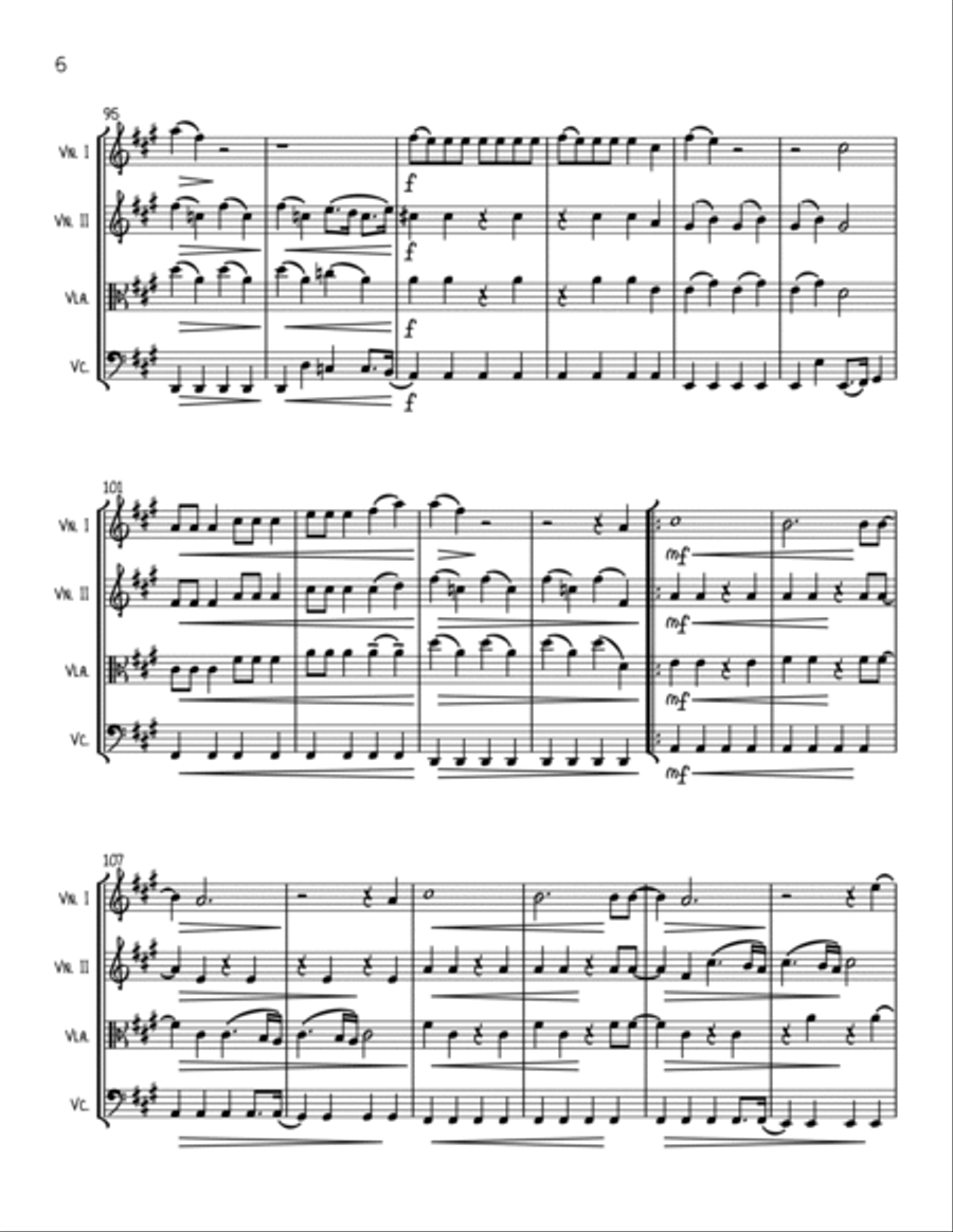 I Want You To Want Me String Quartet scores gallery preview page 6