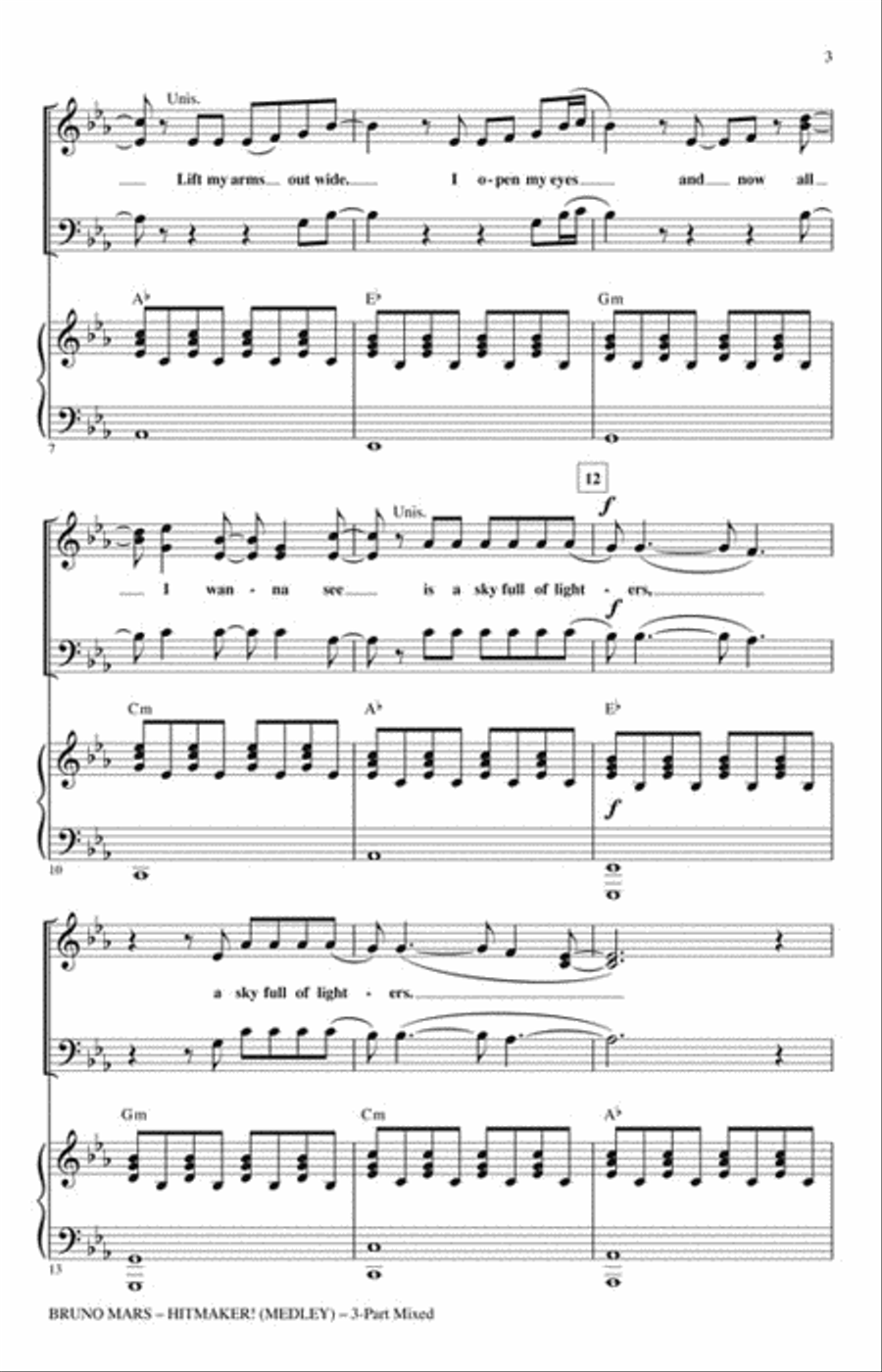 Bruno Mars – Hitmaker! 3-Part scores gallery preview page 3