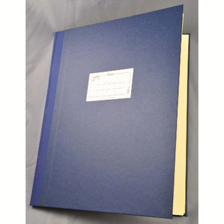 Music manuscript book blue 12 staves