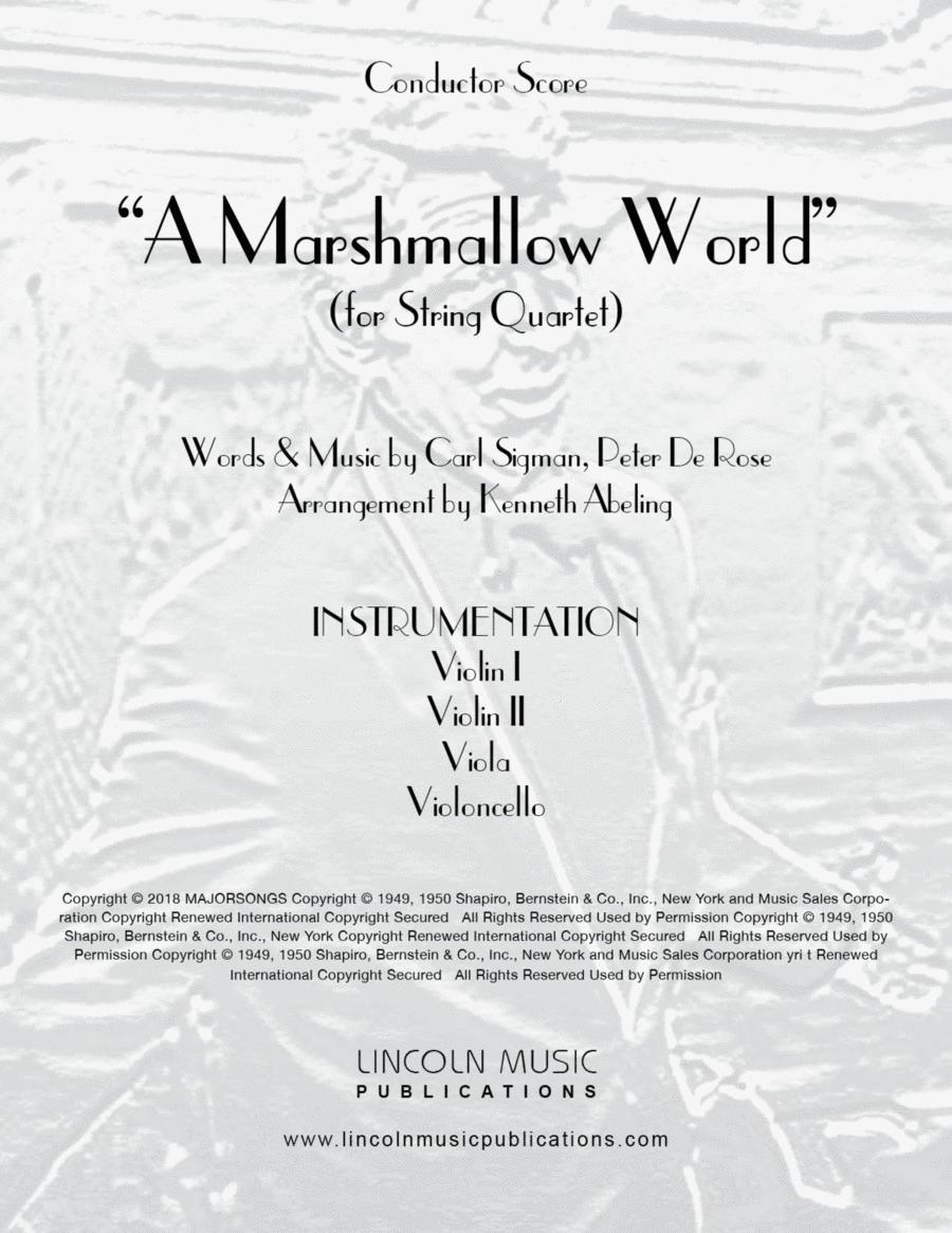 A Marshmallow World String Quartet scores gallery preview page 1