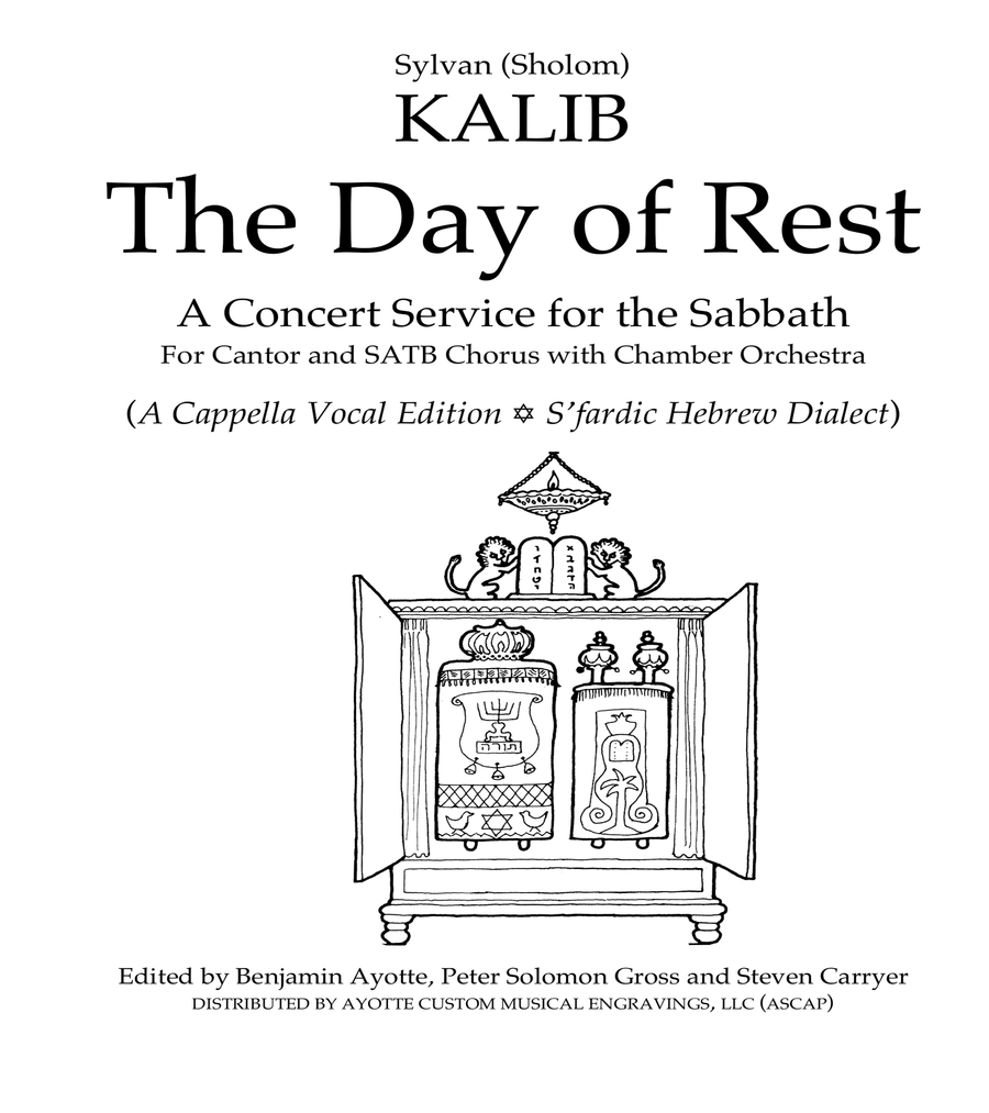 The Day of Rest for Cantor and SATB Mixed Chorus (A Cappella Vocal Edition, S'fardic Hebrew Dialect) image number null