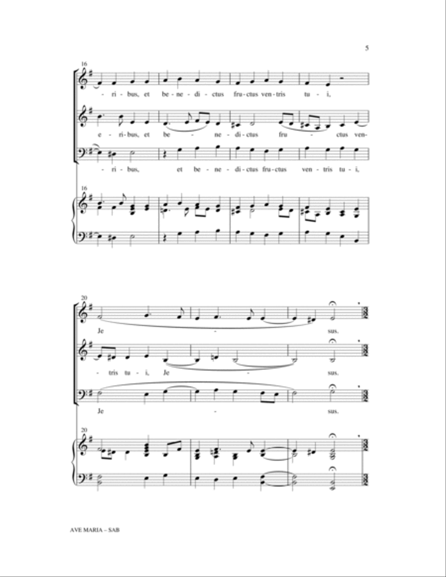 Ave Maria 3-Part scores gallery preview page 3