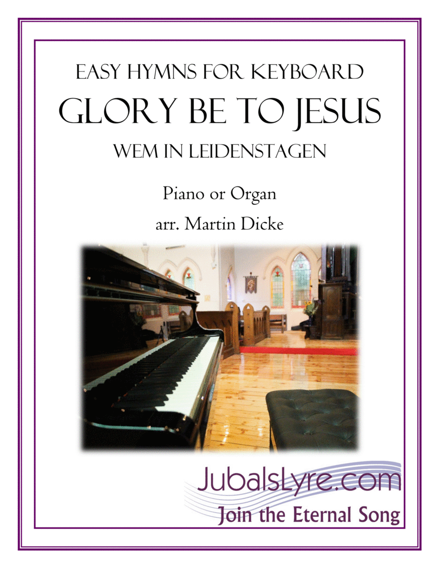 Glory Be to Jesus (Easy Hymns for Keyboard) Piano Method scores gallery preview page 1