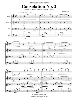 Liszt: Consolation No. 2 for String Quartet