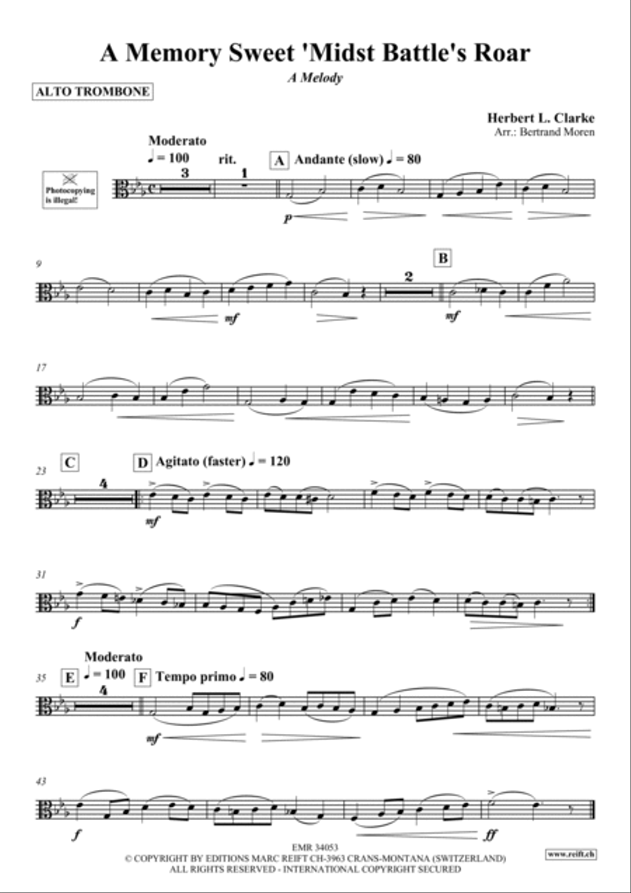 A Memory Sweet 'Midst Battle's Roar Piano Accompaniment scores gallery preview page 2