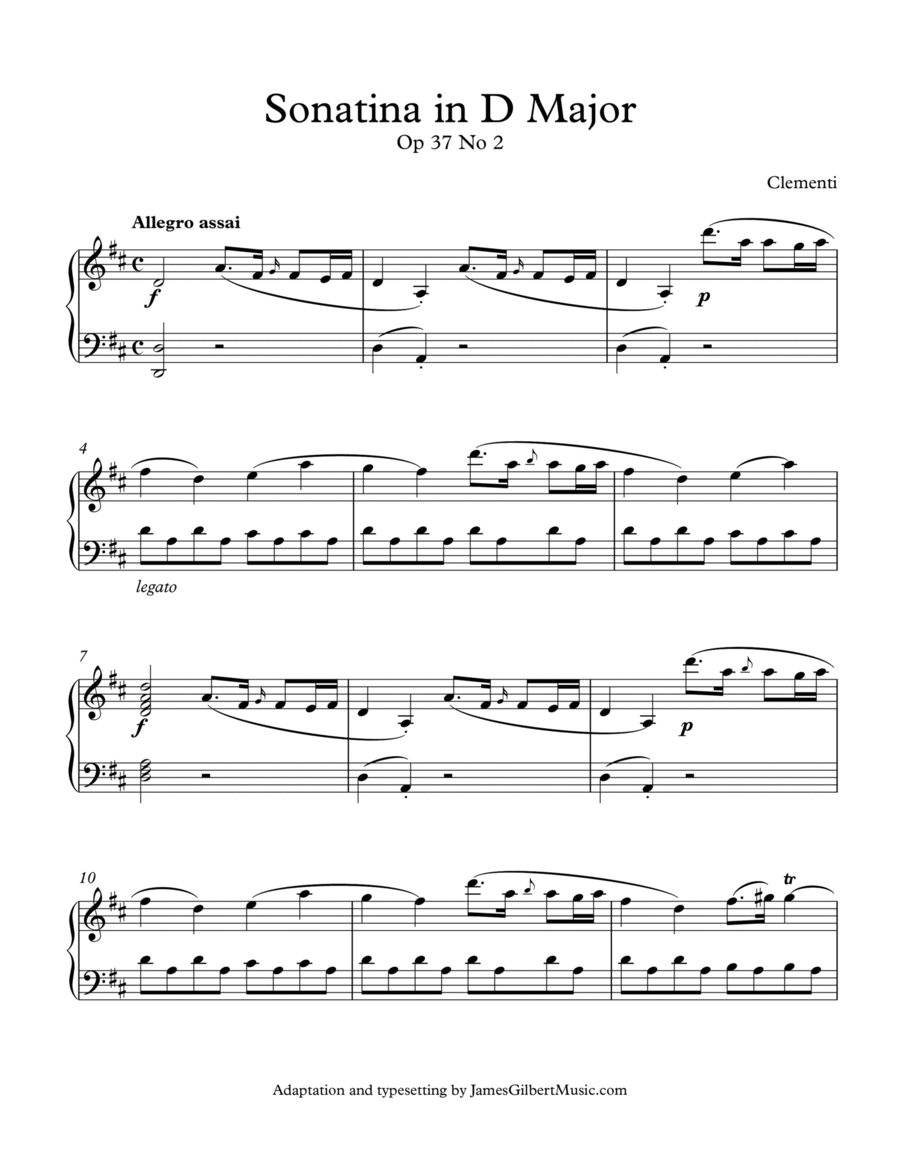 Sonatina Opus 37, Number 2 Piano Method scores gallery preview page 1