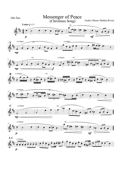 Messenger of Peace (Version Saxophone Quartett) image number null
