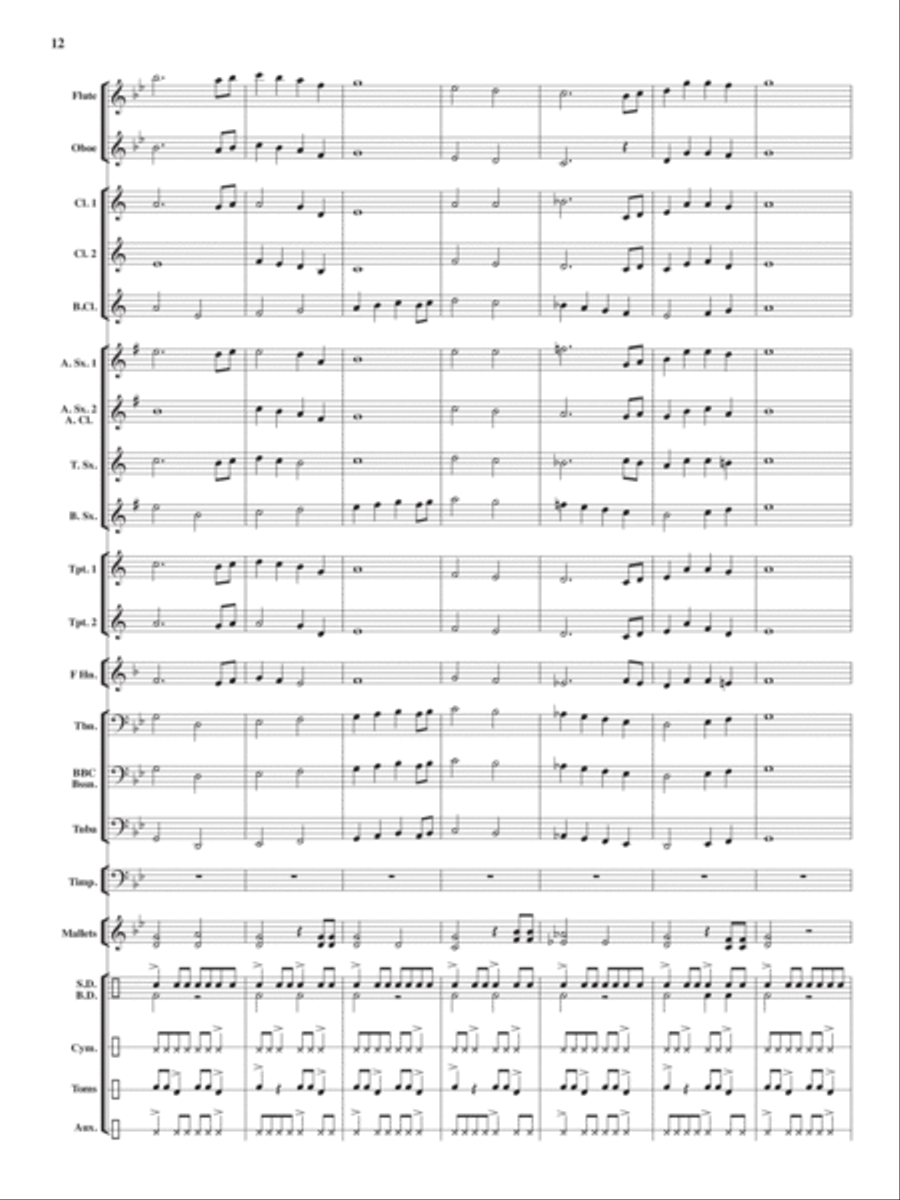 Renegade Dances Renegade Dances Concert Band scores gallery preview page 12