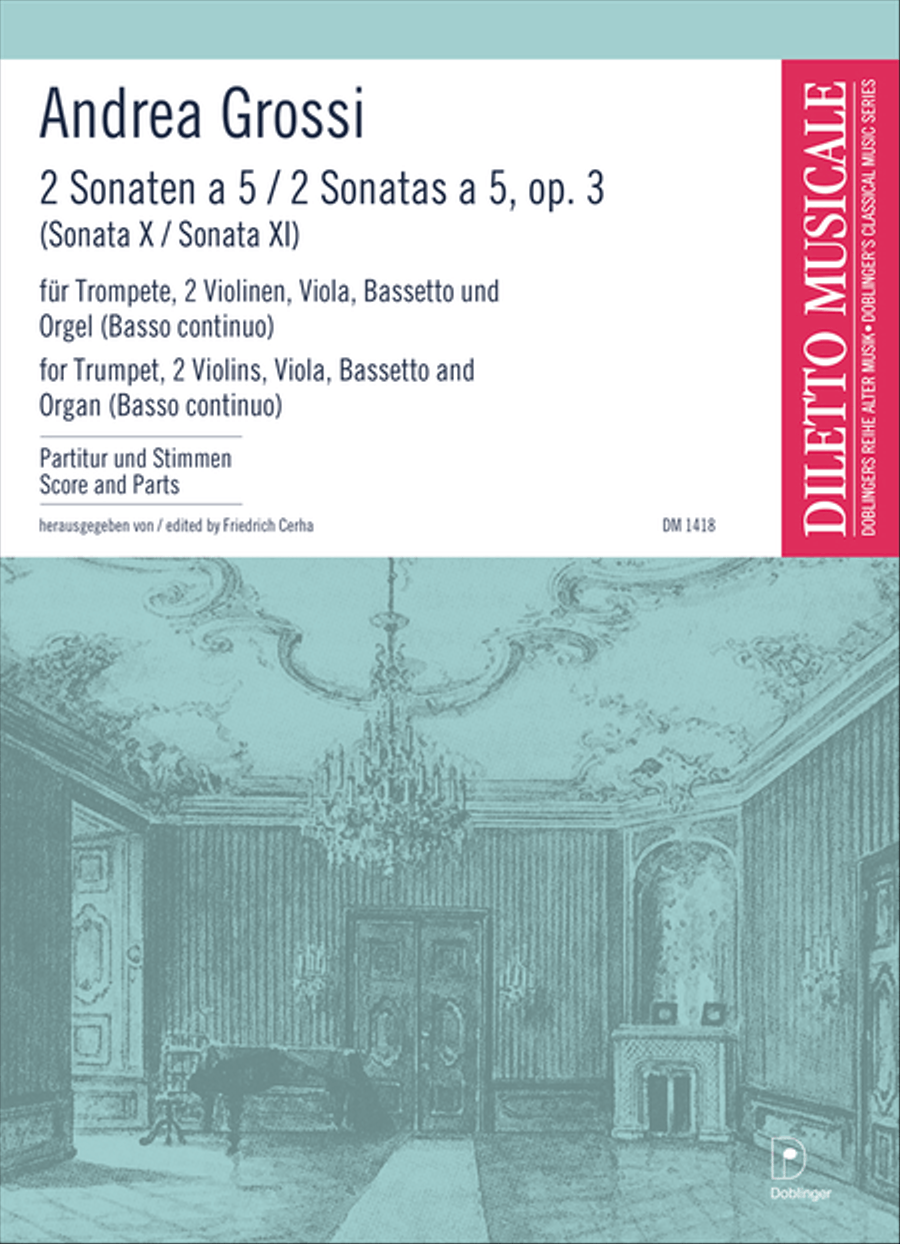 2 Sonaten (Sonata decima, Sonata undecima a cinqua) School and Community scores gallery preview page 1