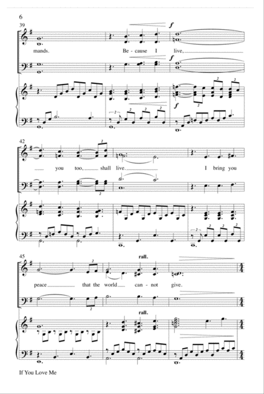 If You Love Me If You Love Me Choir scores gallery preview page 6