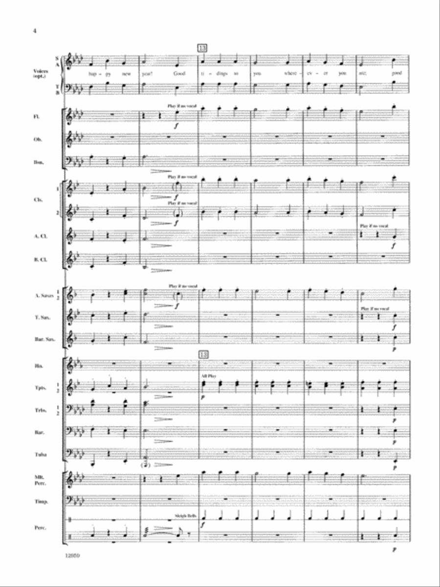 A Christmas Serenade (with optional chorus): Score Choir scores gallery preview page 4