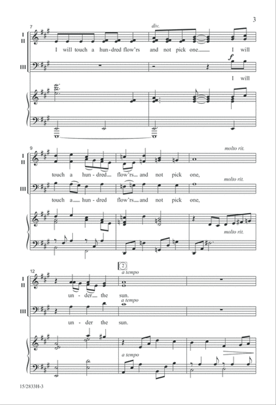 Afternoon on a Hill 3-Part scores gallery preview page 4