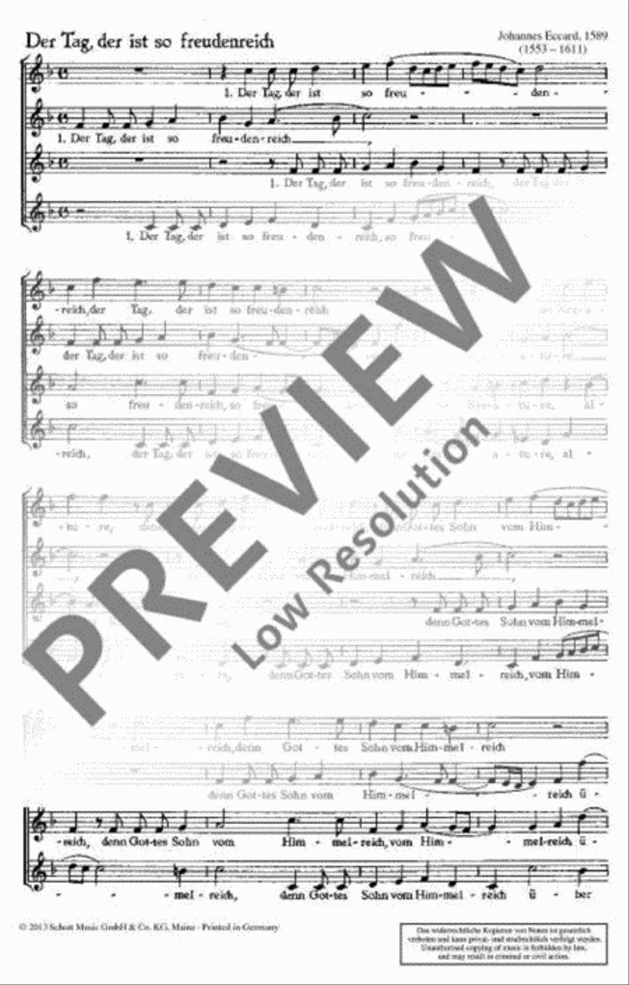 Der Tag, der ist so freudenreich SSAA scores gallery preview page 3