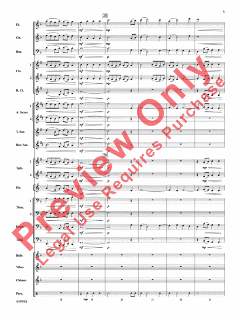 Ave Maria Concert Band scores gallery preview page 6