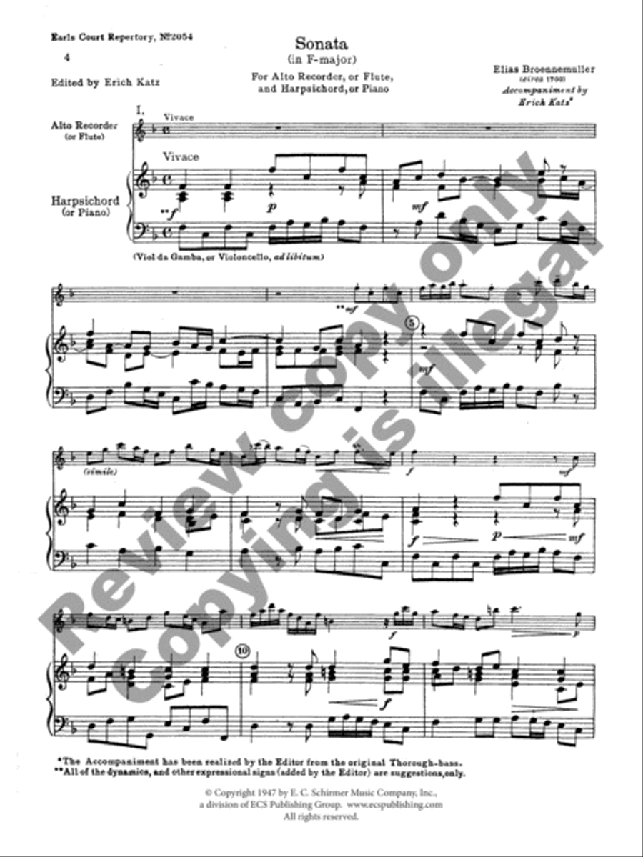 Sonata in F Major Flute Solo scores gallery preview page 2