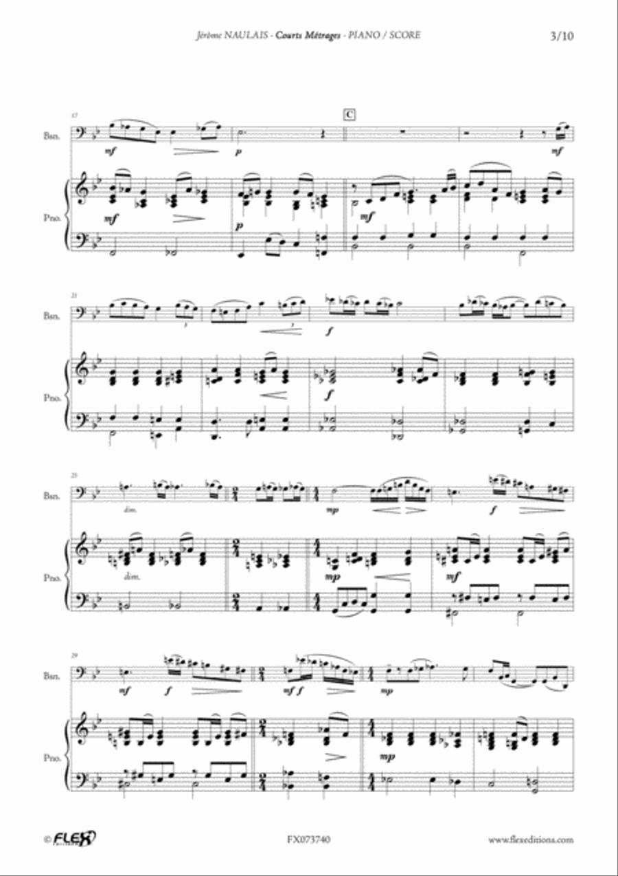 Courts Metrages Bassoon scores gallery preview page 3