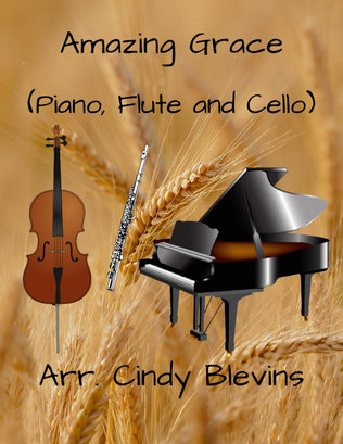 Book cover for Amazing Grace, for Piano, Flute and Cello