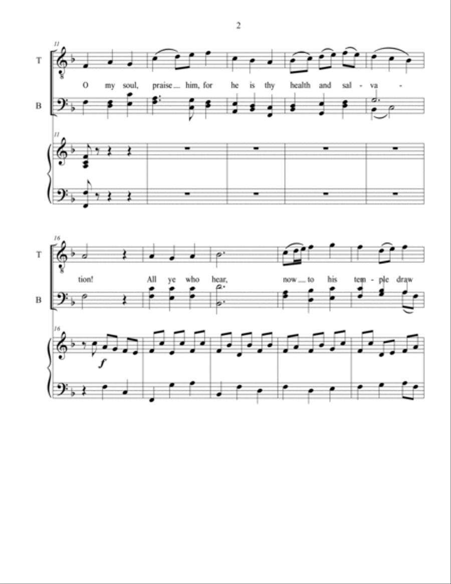 Praise to the Lord, the Almighty TB scores gallery preview page 2