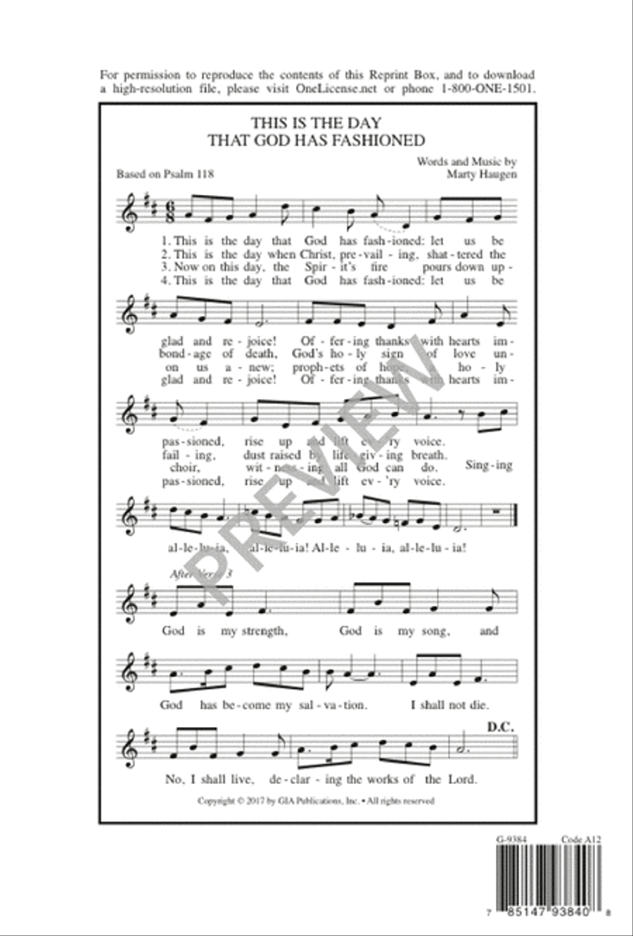 This Is the Day That God Has Fashioned 4-Part scores gallery preview page 11