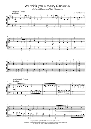 We wish you a merry Christmas - Theme and Easy Variations for piano solo