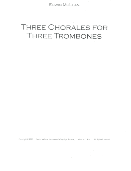 Three Chorales for Three Trombones image number null