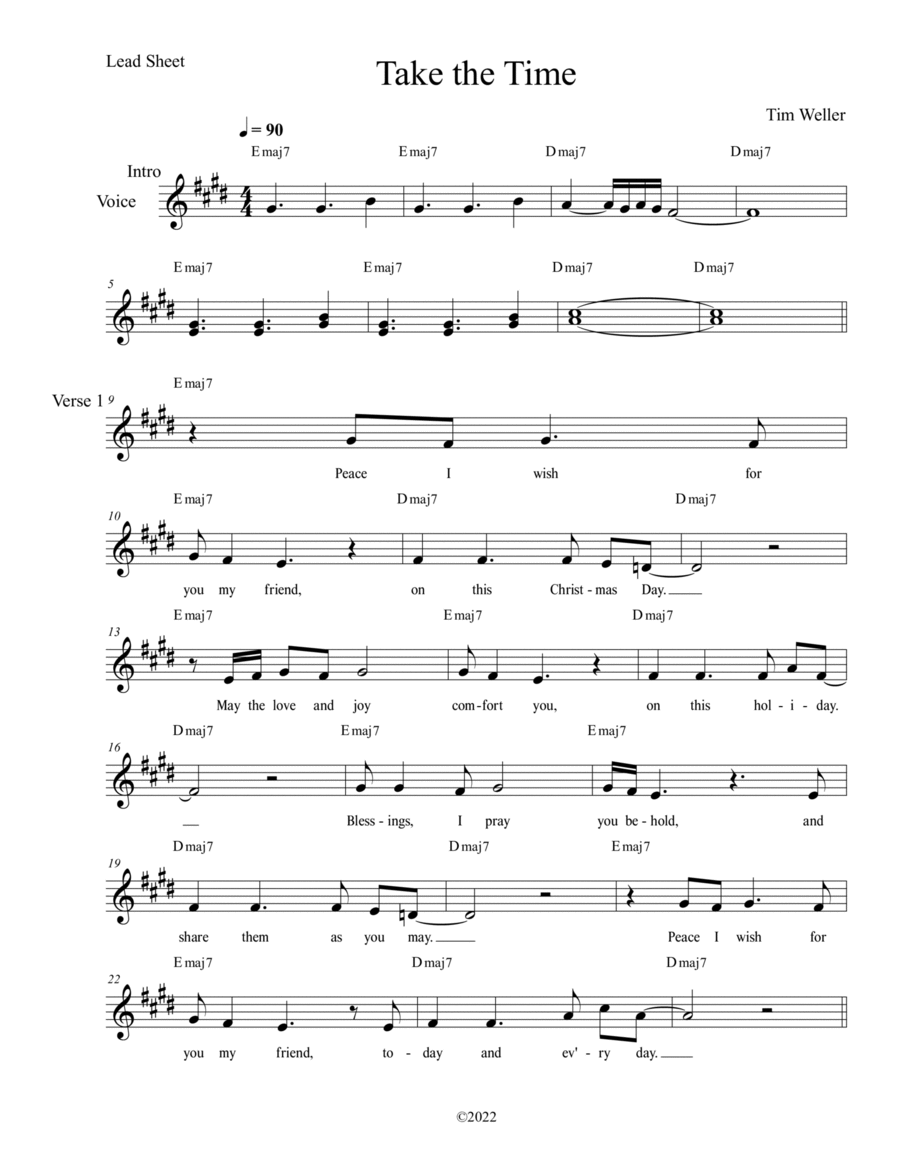 Take the Time Piano scores gallery preview page 1