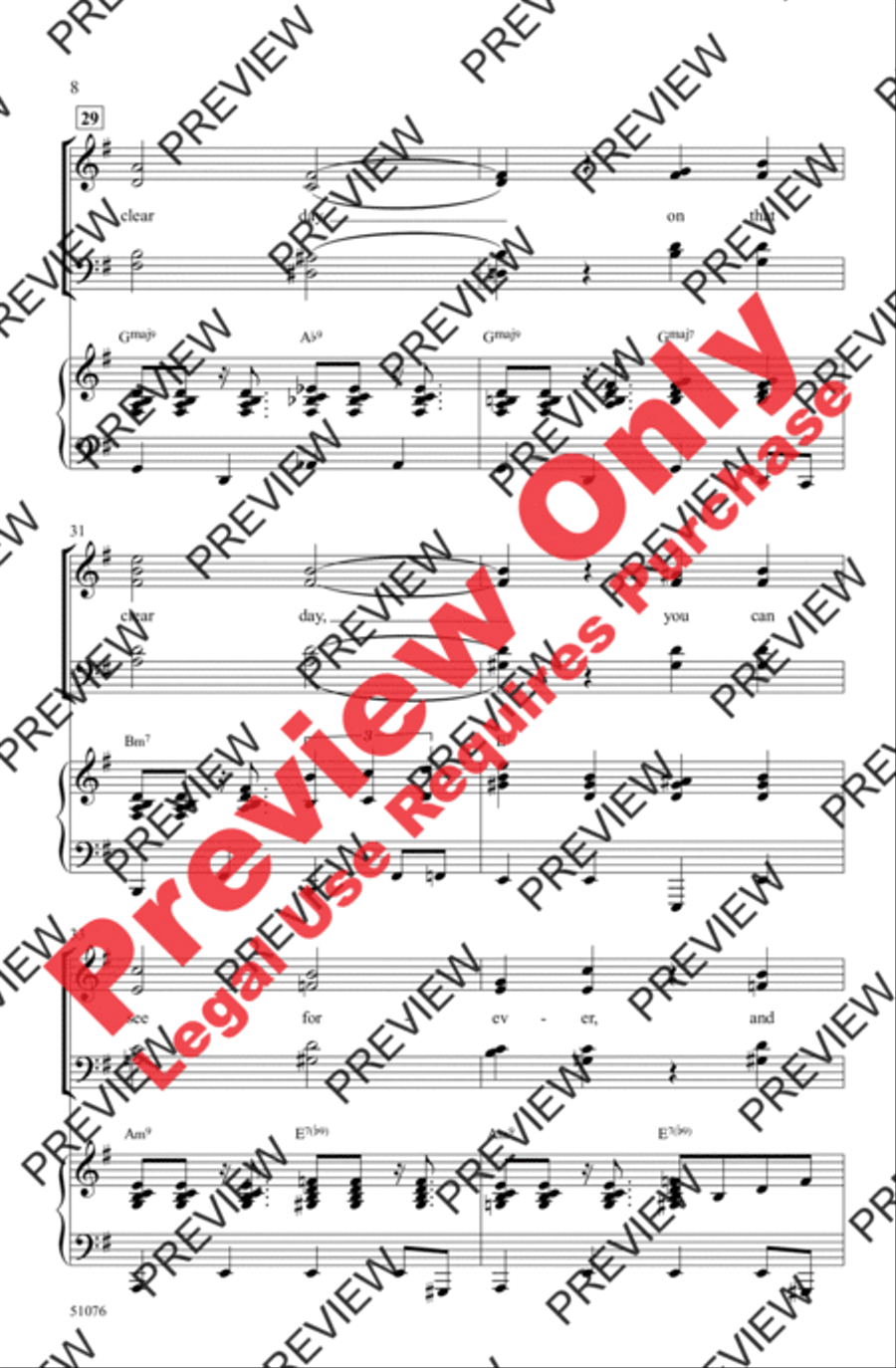On a Clear Day On a Clear Day 4-Part scores gallery preview page 7