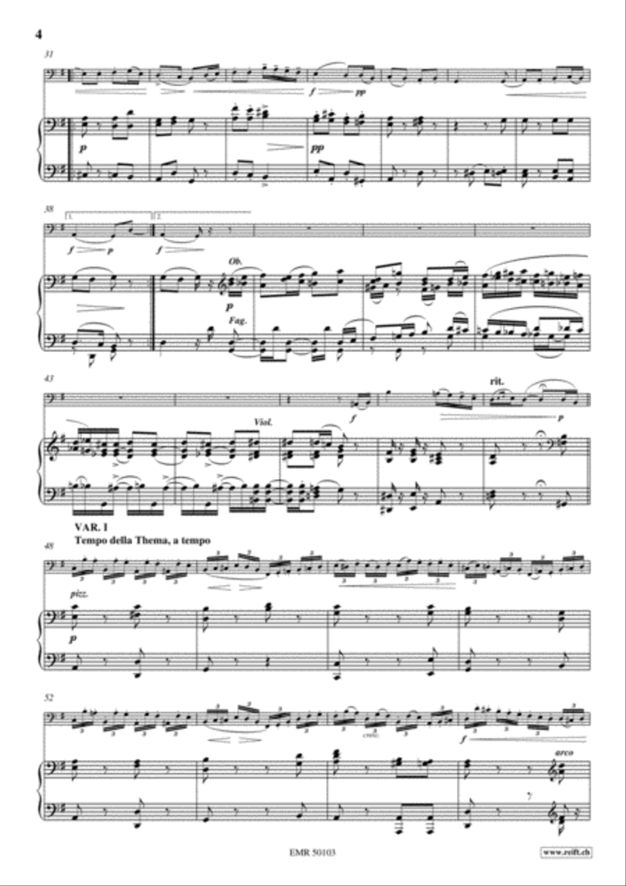 Variations On A Rococo Theme Bassoon Solo scores gallery preview page 5