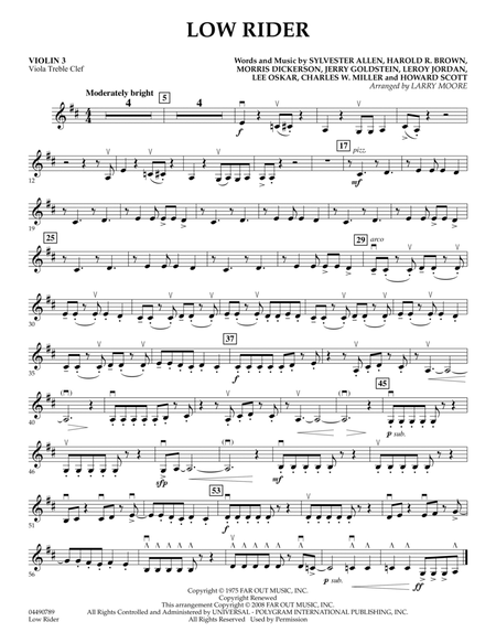Low Rider - Violin 3 (Viola T.C.)