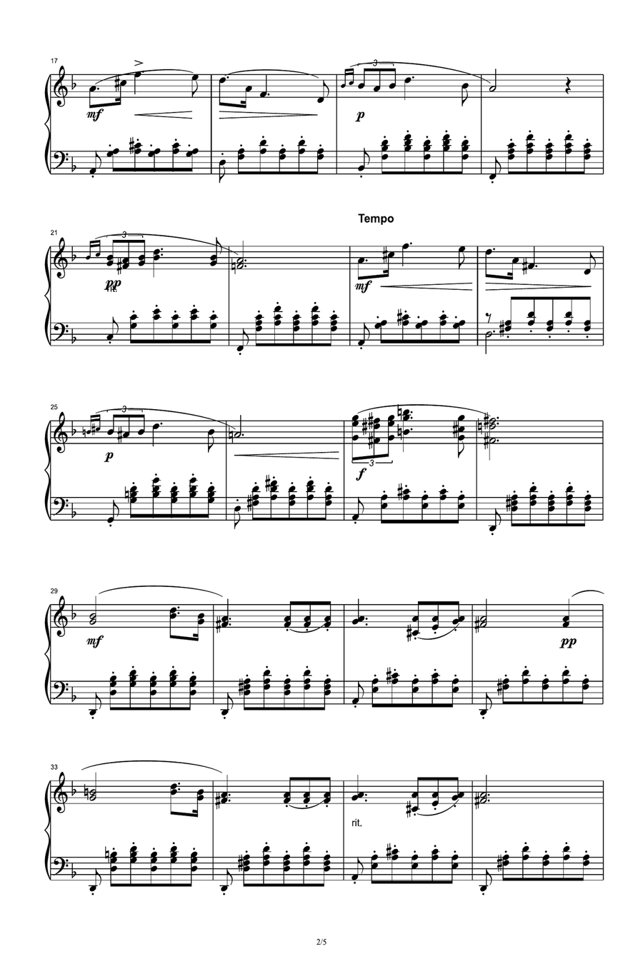 serenade - Franz Schubert Piano Solo scores gallery preview page 2