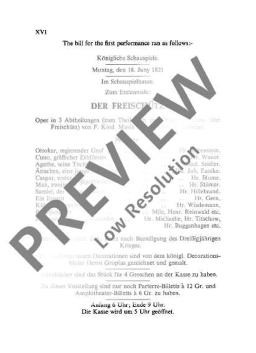 Der Freischütz Choir scores gallery preview page 17