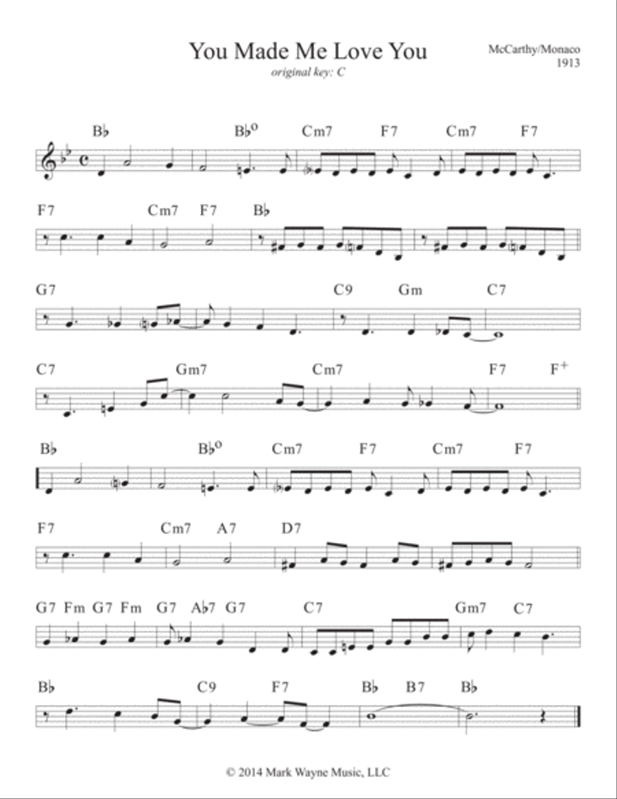 You Made Me Love You Piano scores gallery preview page 2