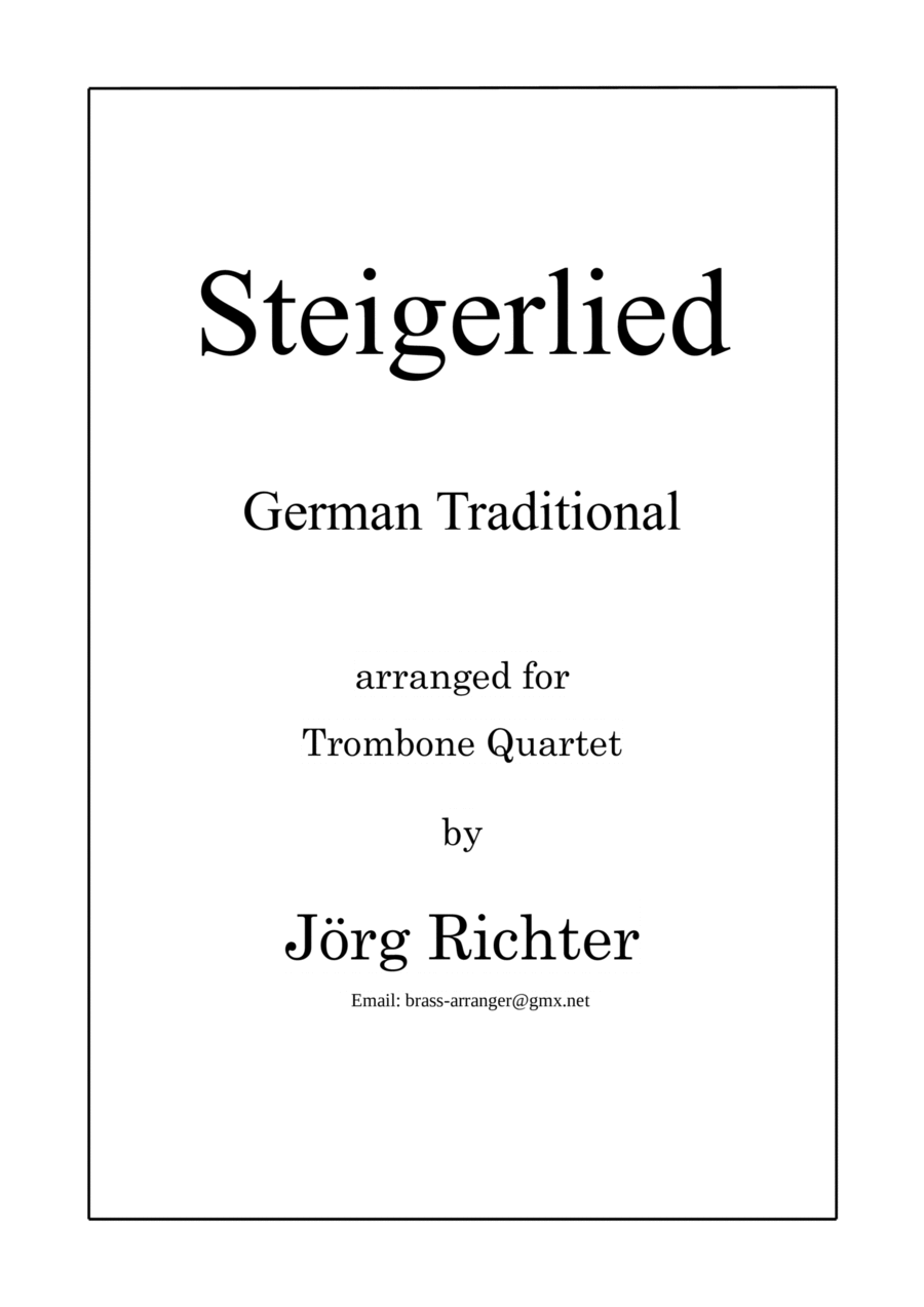 Steigerlied (Miner's song) for Trombone Quartet Brass Quartet scores gallery preview page 1
