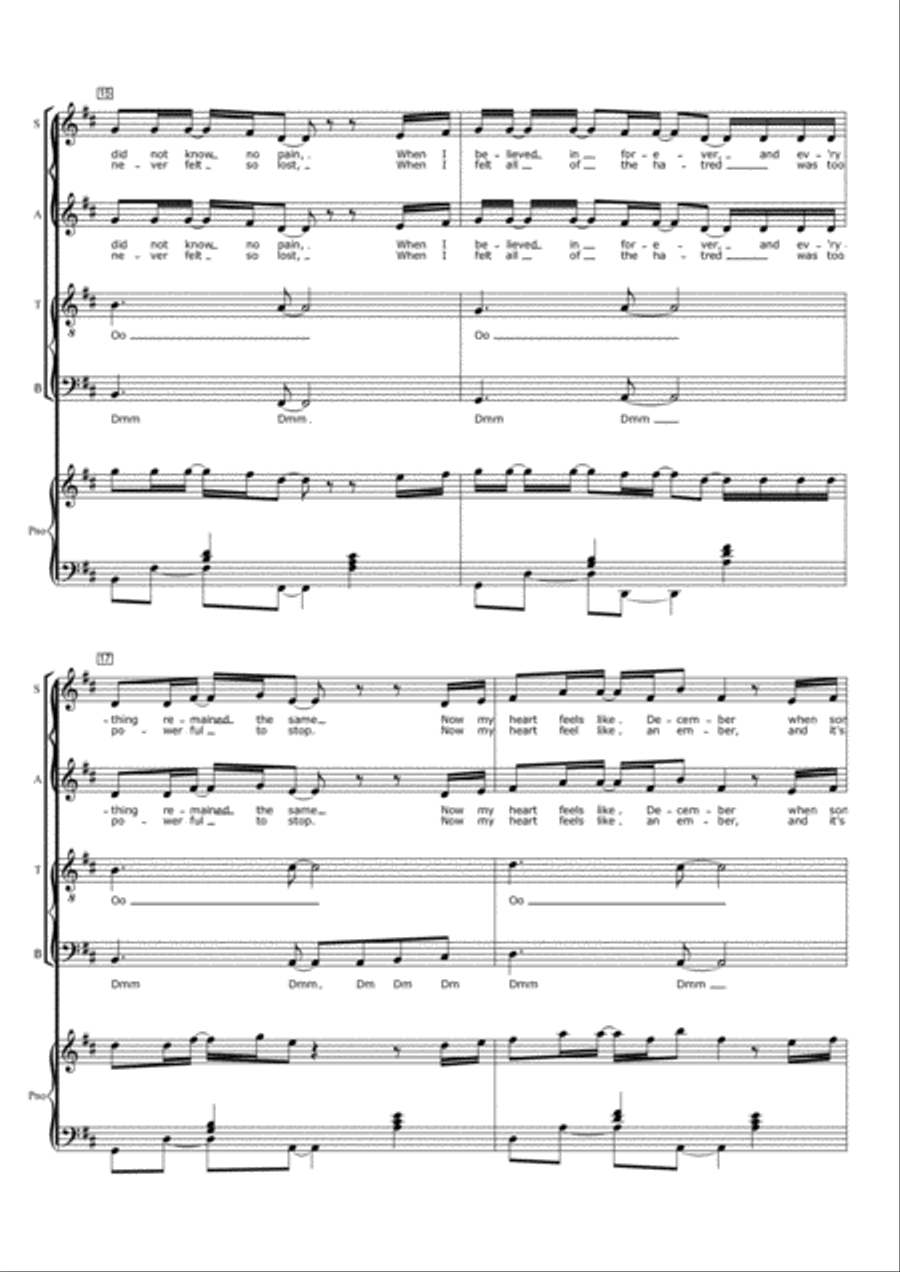 Memories 4-Part scores gallery preview page 4