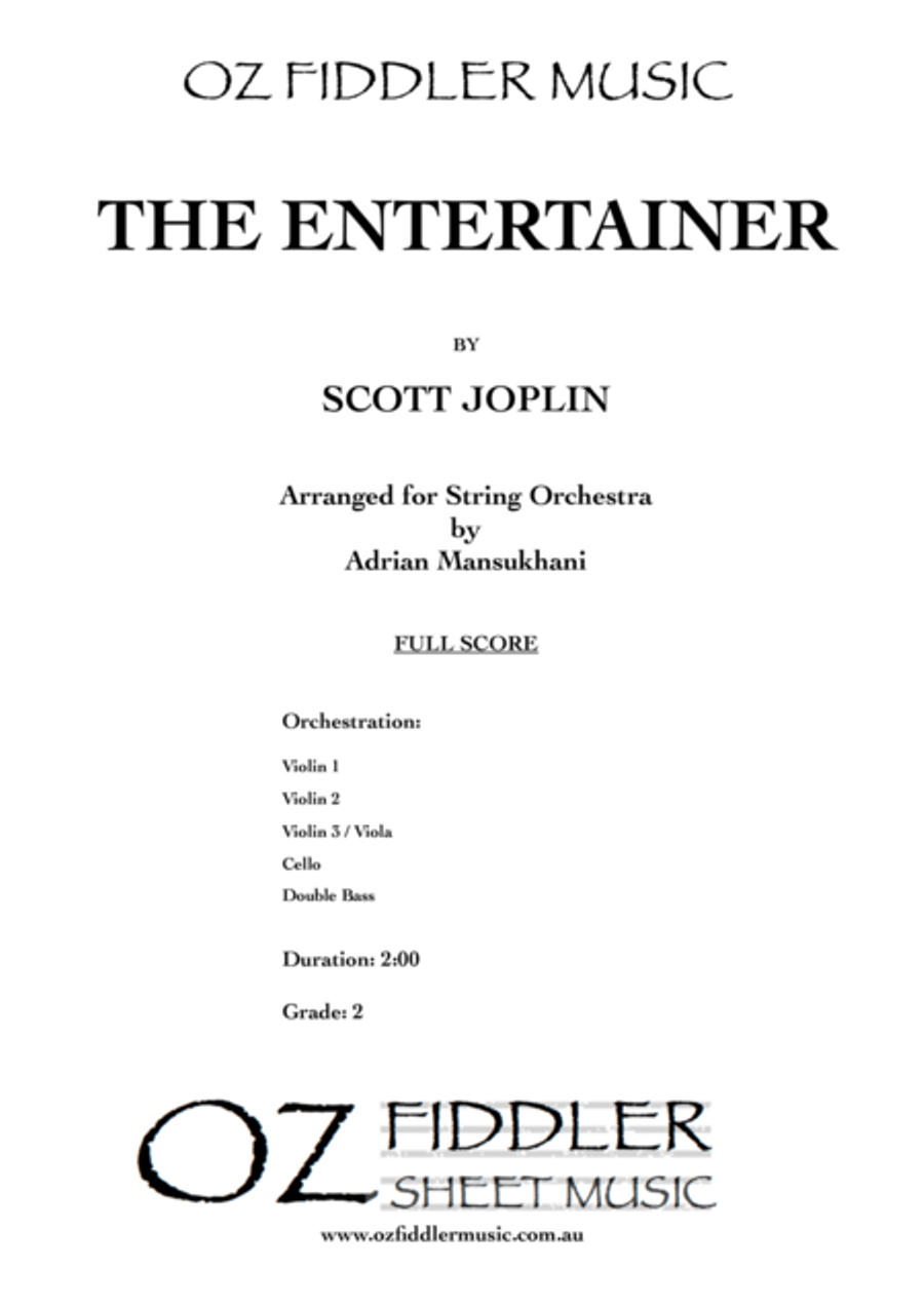The Entertainer, by Scott Joplin String Orchestra scores gallery preview page 1
