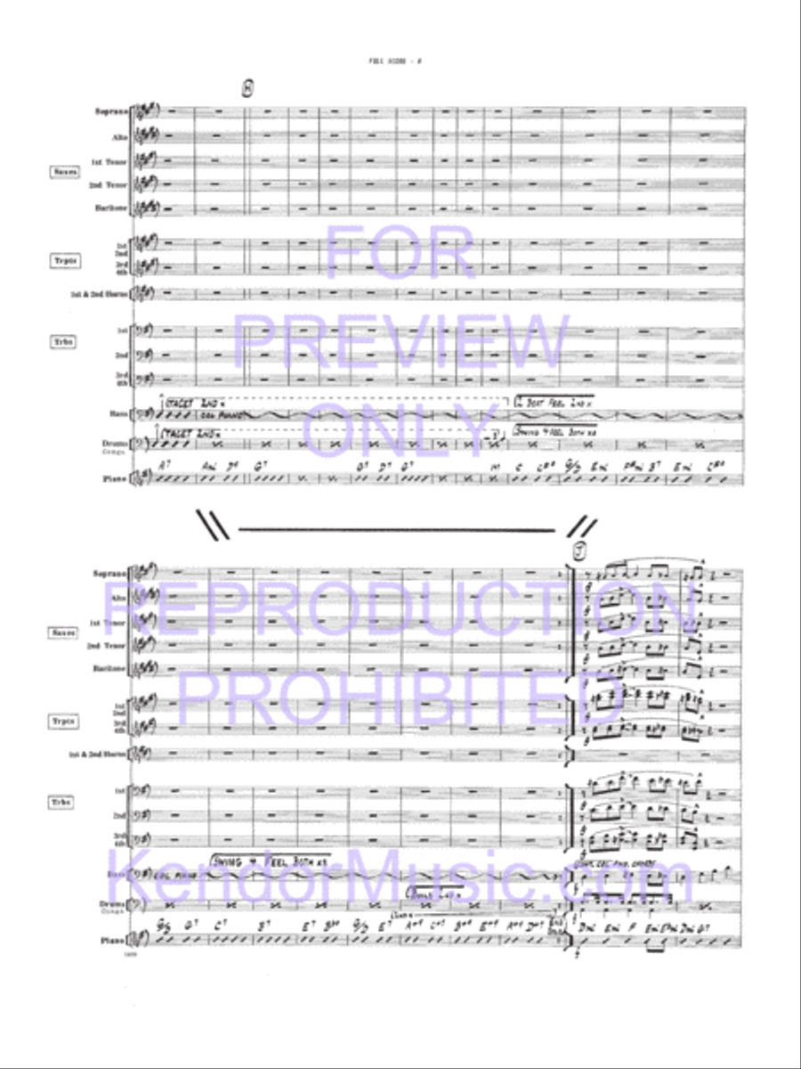 Farewell, The Farewell, The Jazz Ensemble scores gallery preview page 9