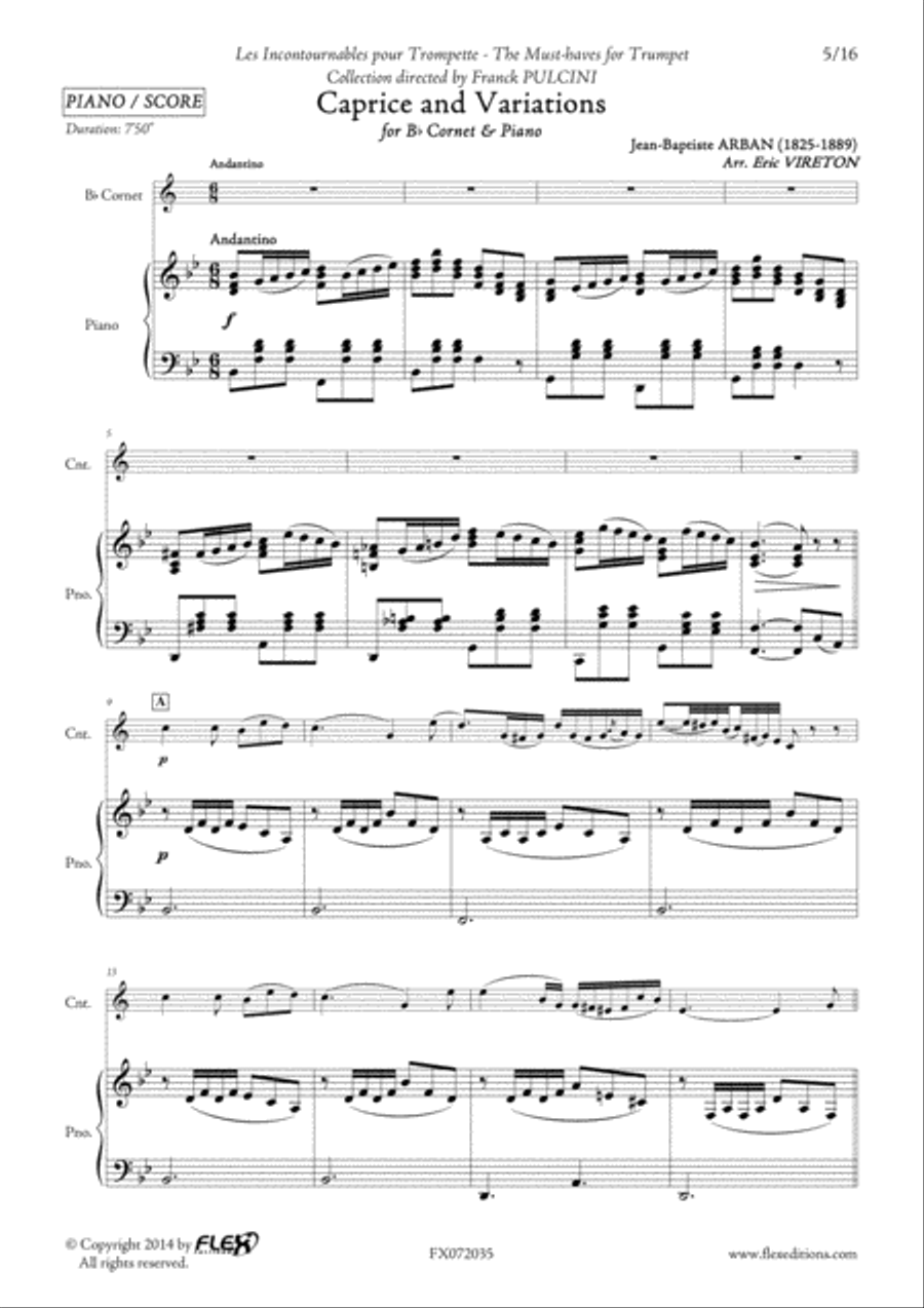 Caprice and Variations Cornet scores gallery preview page 5