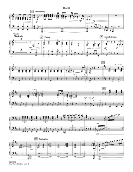 Star Wars: The Last Jedi (Medley) (Arr. Larry Moore) - Piano