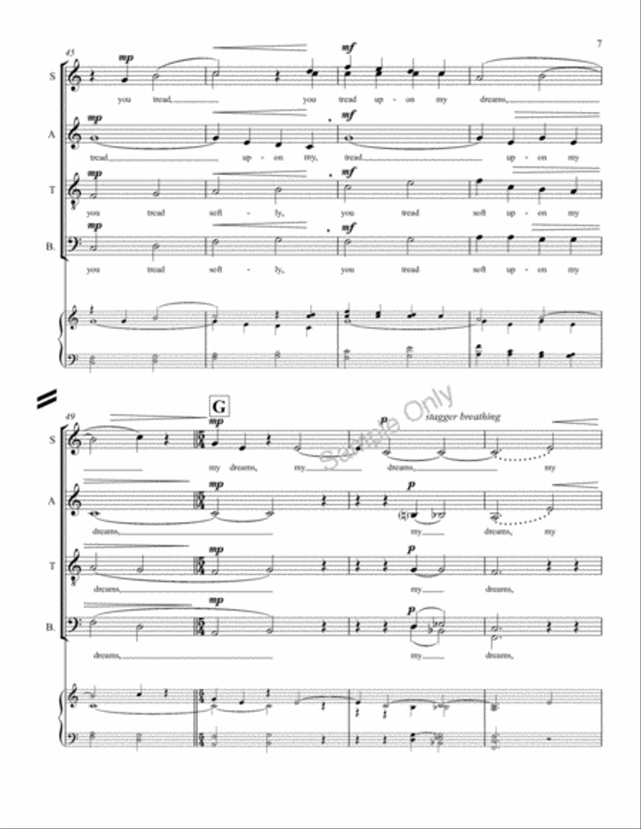 Tread Softly Tread Softly 4-Part scores gallery preview page 7