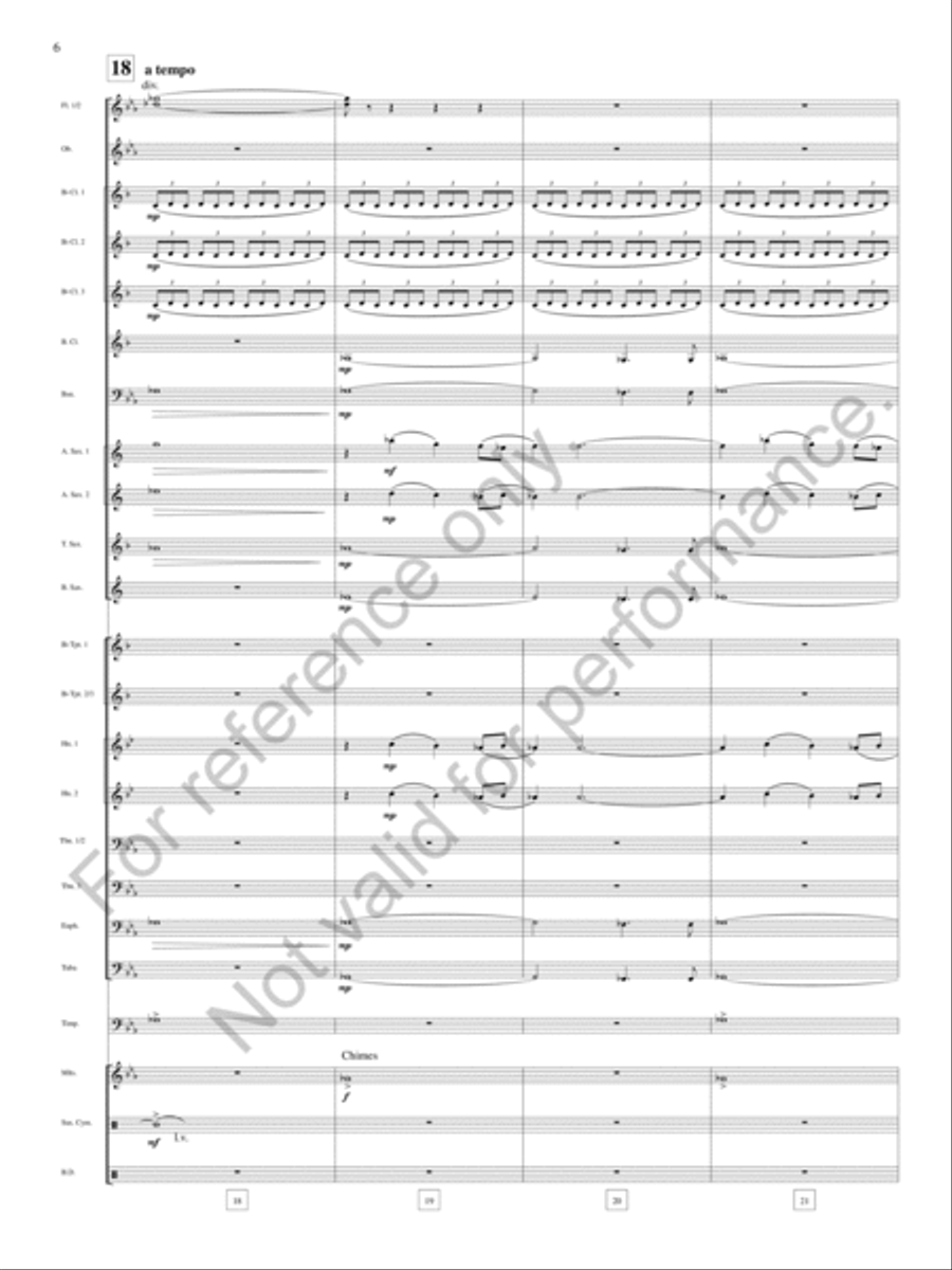 Leaves That Descend To No Drum Concert Band scores gallery preview page 7
