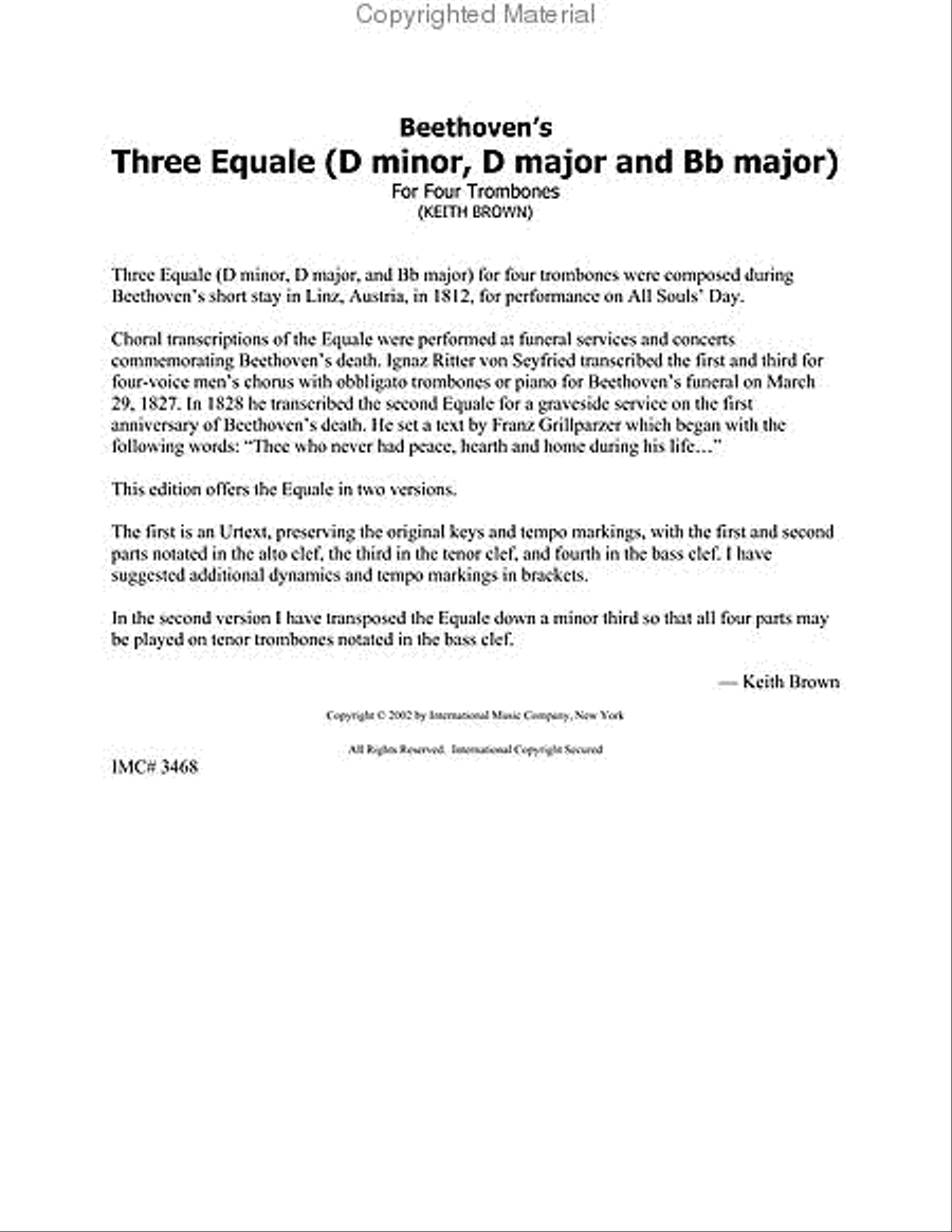 Three Equali Three Equali Trombone Quartet scores gallery preview page 3