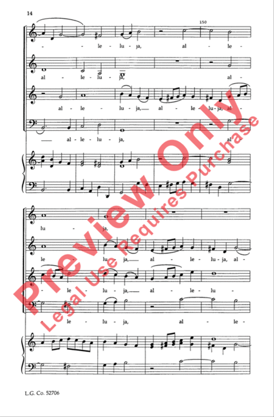 Beata Es Virgo Maria 4-Part scores gallery preview page 14
