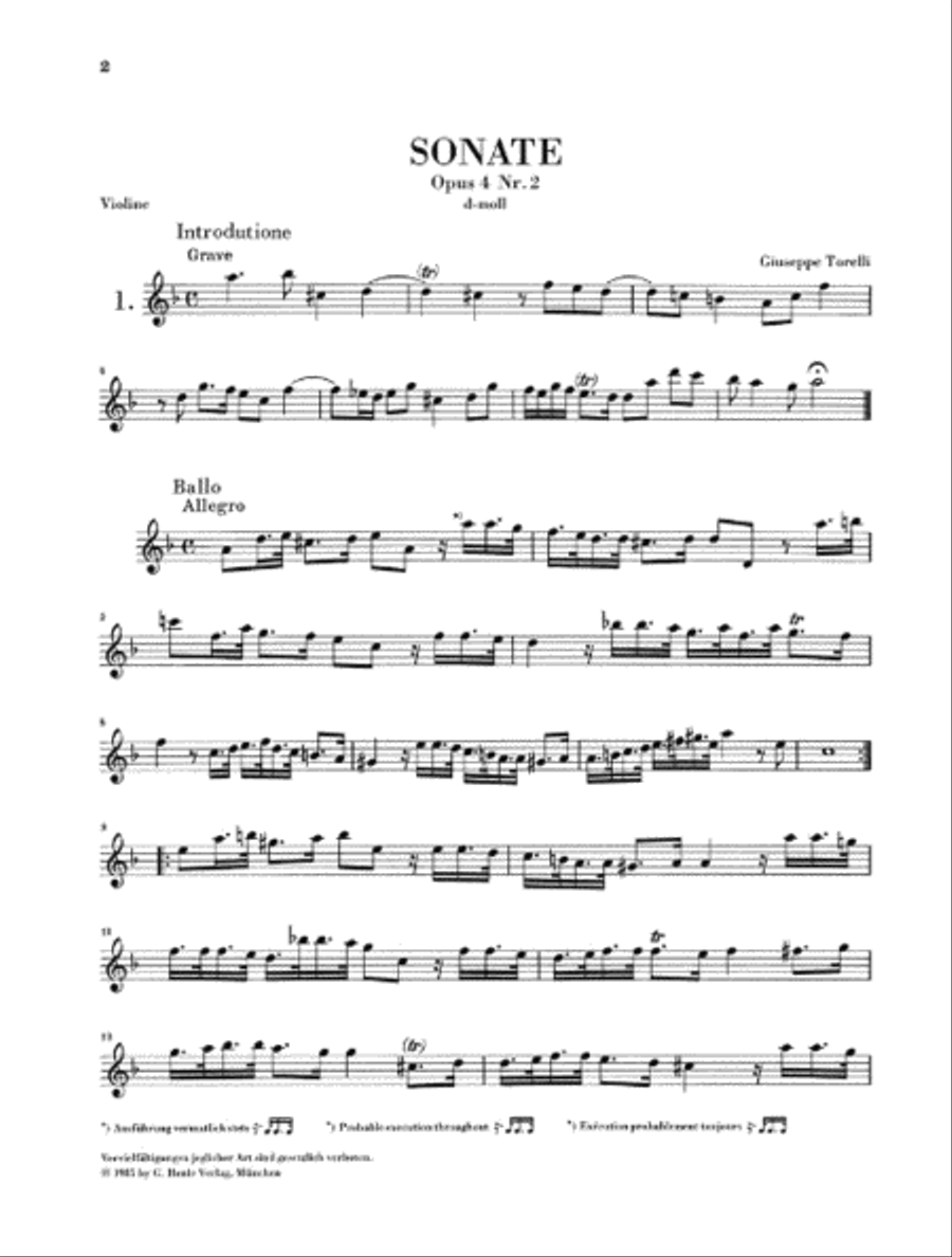 Baroque violin outlet sheet music